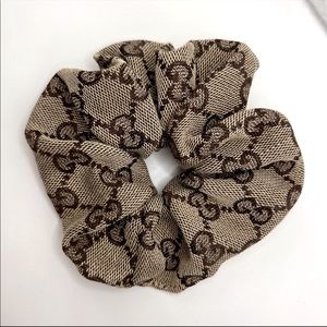 Gucci Patterned Brown Hair Scrunchie